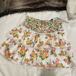 For Love & Lemons Rosalyn Mini Skirt